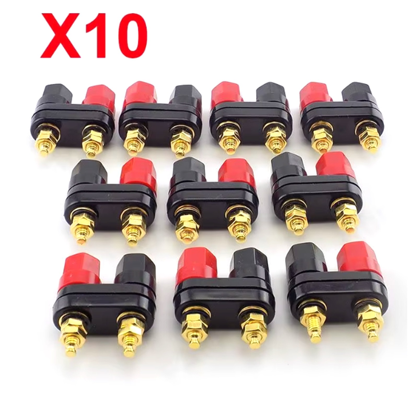 10x Binding Post Banana Plug Connector Audio Amplifier Terminal 4mm Banana Jack