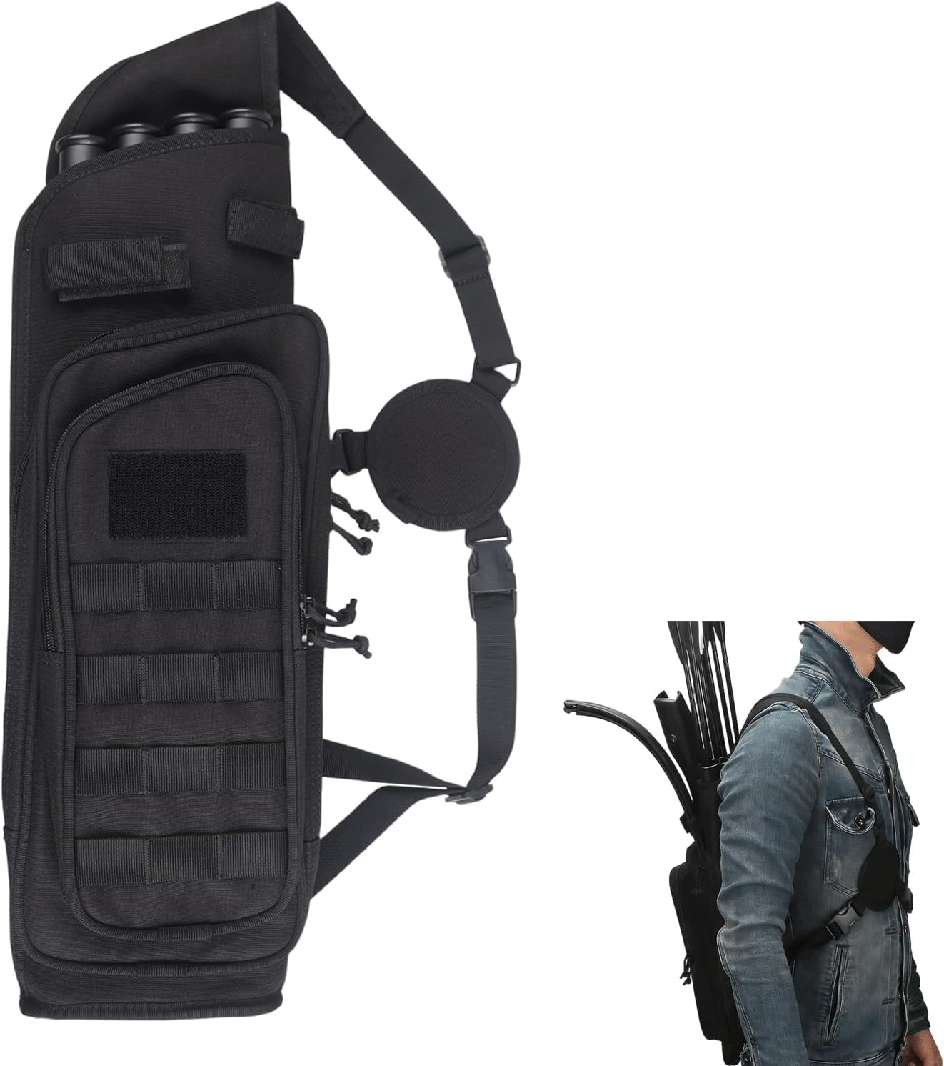 Multi-Function 4-Tubes Back Field Quiver Training Archery Arrow Quiver for Field