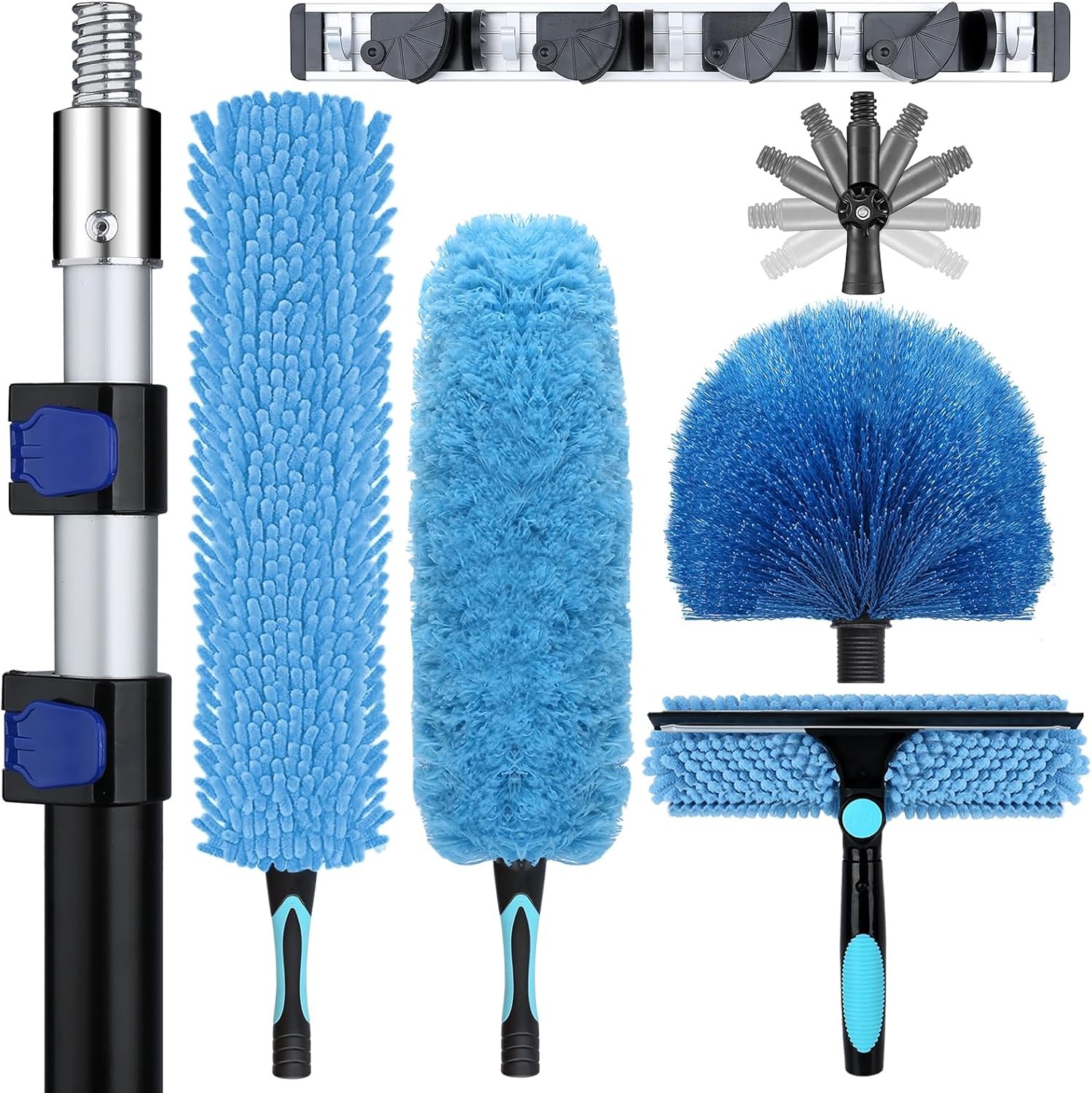 20-foot high ceiling dust removal kit with 5-12 foot heavy-duty extension pole