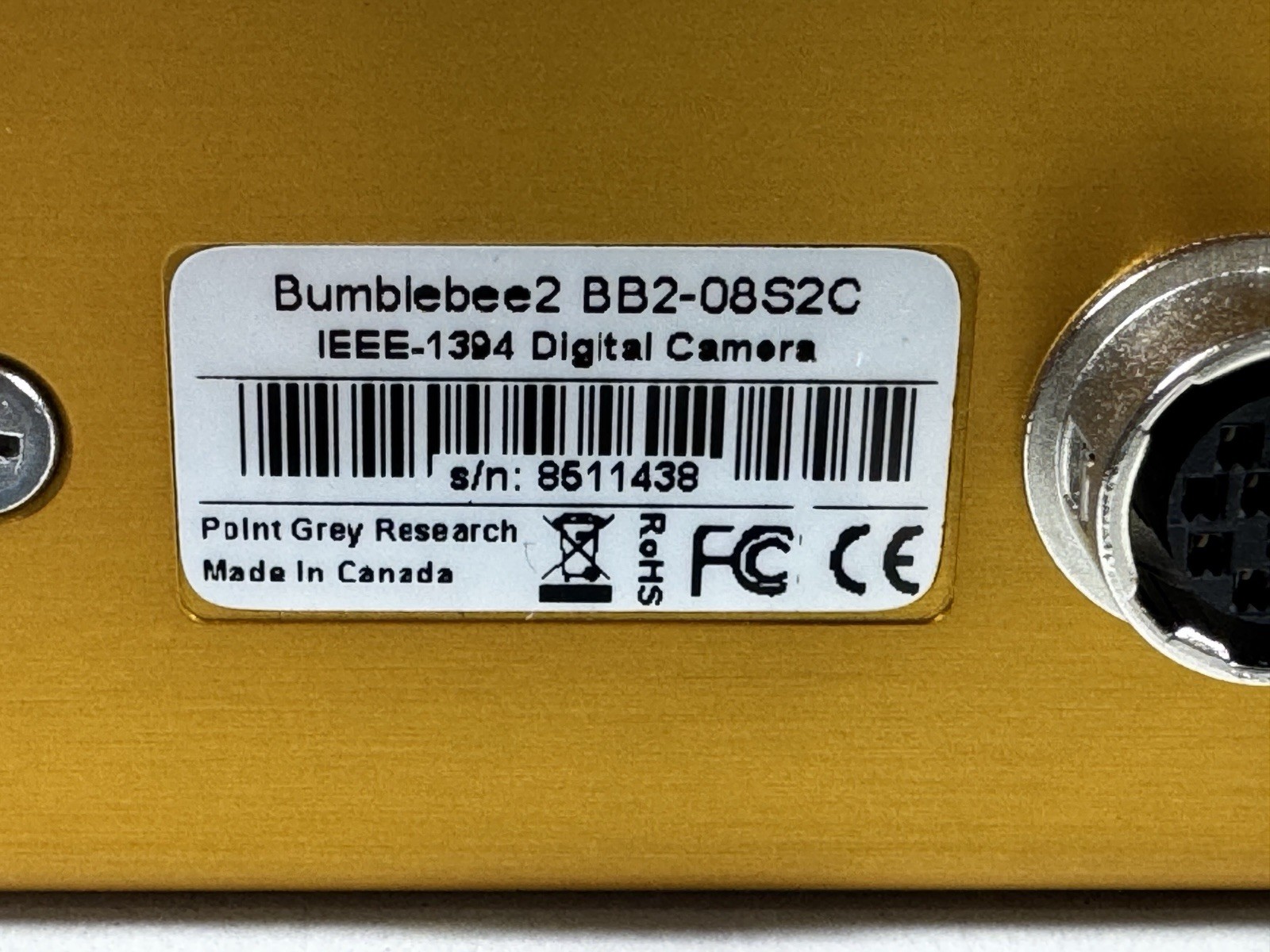 Point Grey Research Bumblebee2 BB2-08S2C 6.0mm Stereo Vision Digital Camera (A)