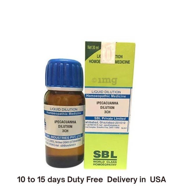SBL Ipecacuanha Dilution 3 CH 30ml Fast Shipping