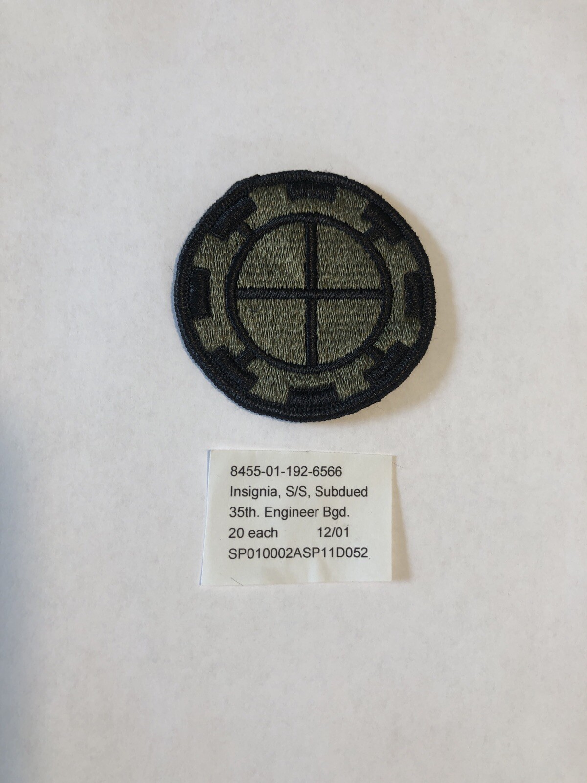 35th Engineer Brigade Subdued U.S. Army Shoulder Patch Insignia