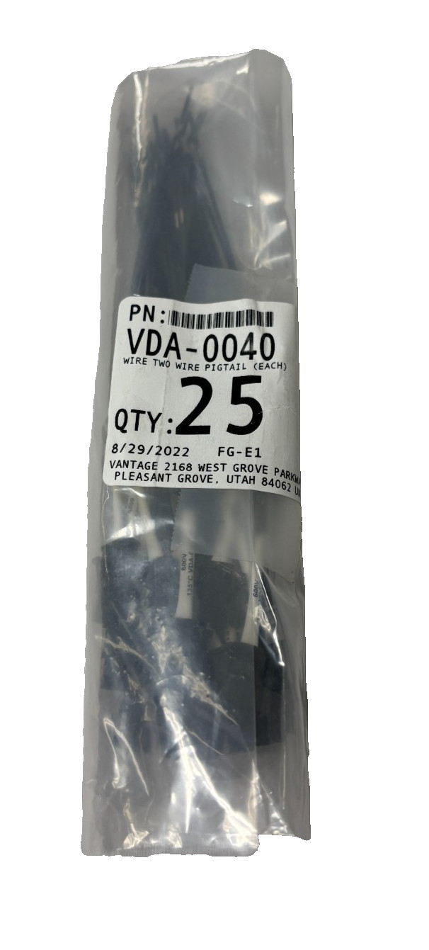 Vantage VDA-0040, 2-Wire Pigtail Cables For Keypads (QTY 25 PCS) - NEW!