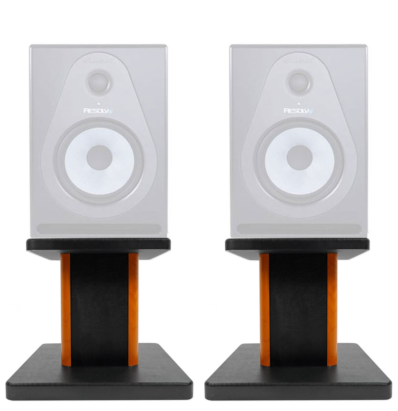 Rockville 8” Wood Studio Monitor Speaker Stands For Samson Resolv SE6