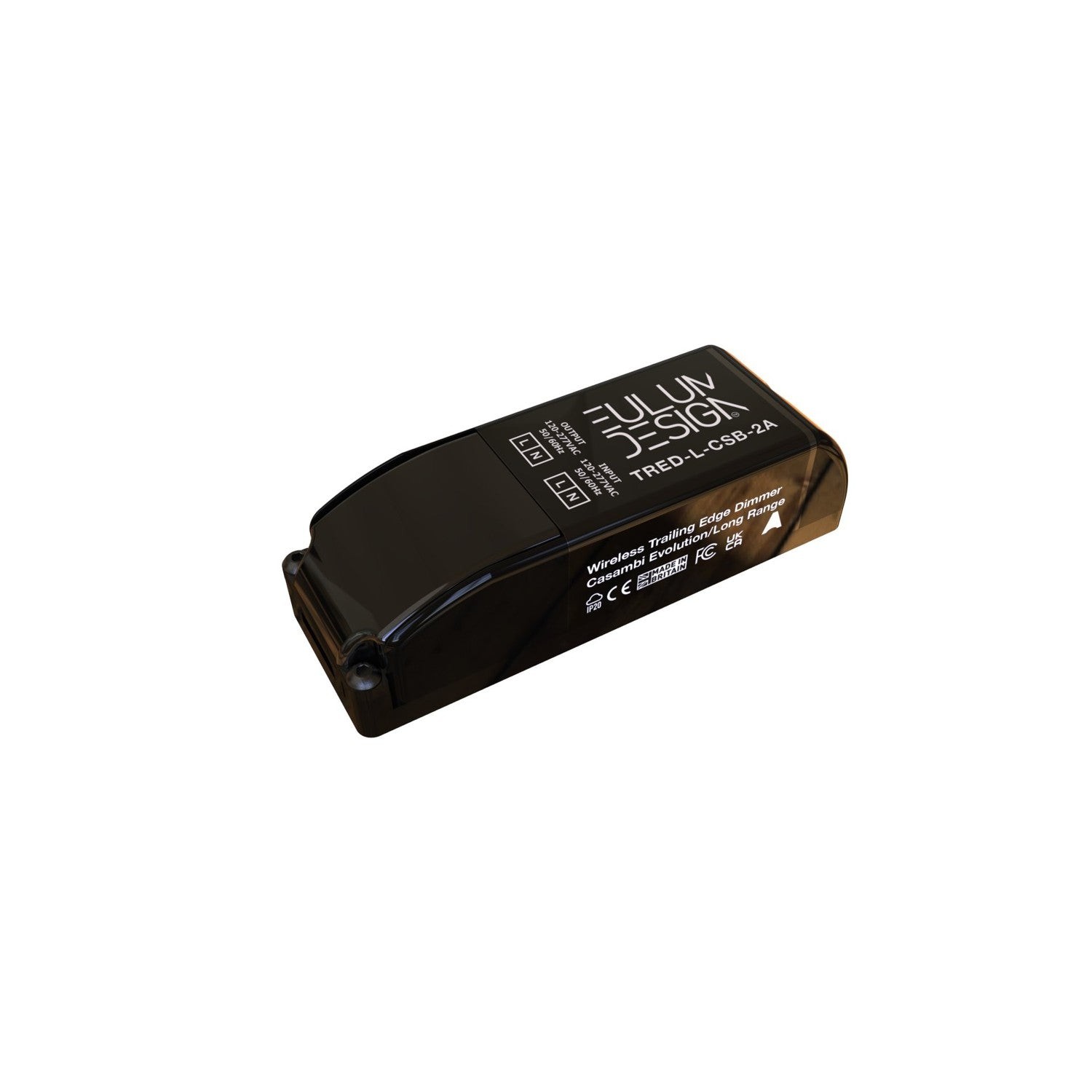 Casambi Single Channel Long-Range Wireless Trailing Edge Dimmer ~ Eulum TRED-CSB