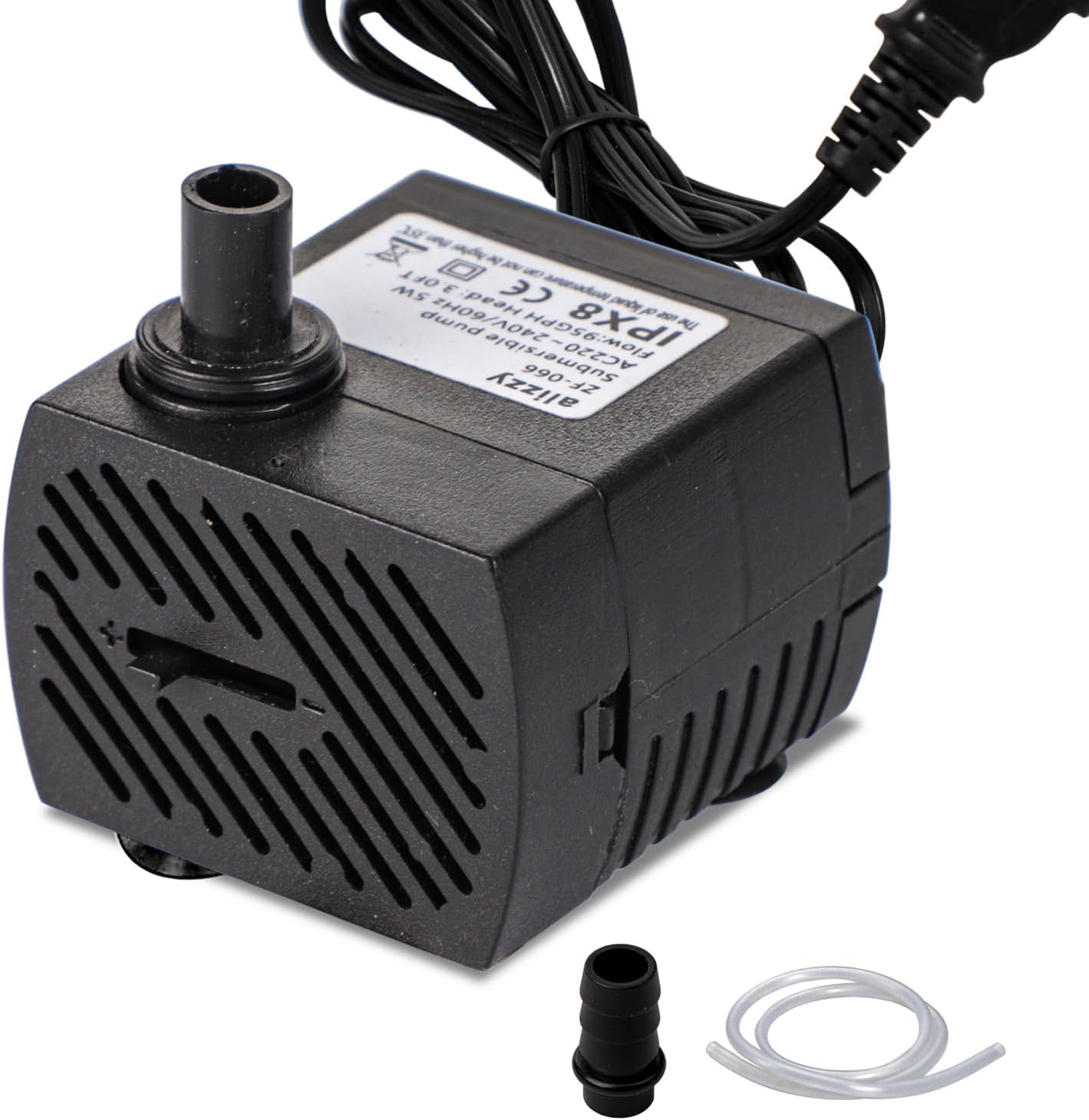 95 GPH Ultra Quiet Small Water Pump (360 L/H, 5 W) Long-Life Mini Submersible Wa