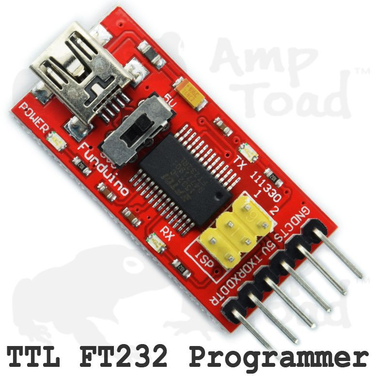 5 x Arduino Mini Mega328P with FT232 TTL Programmer with Cables - Mini Funduino