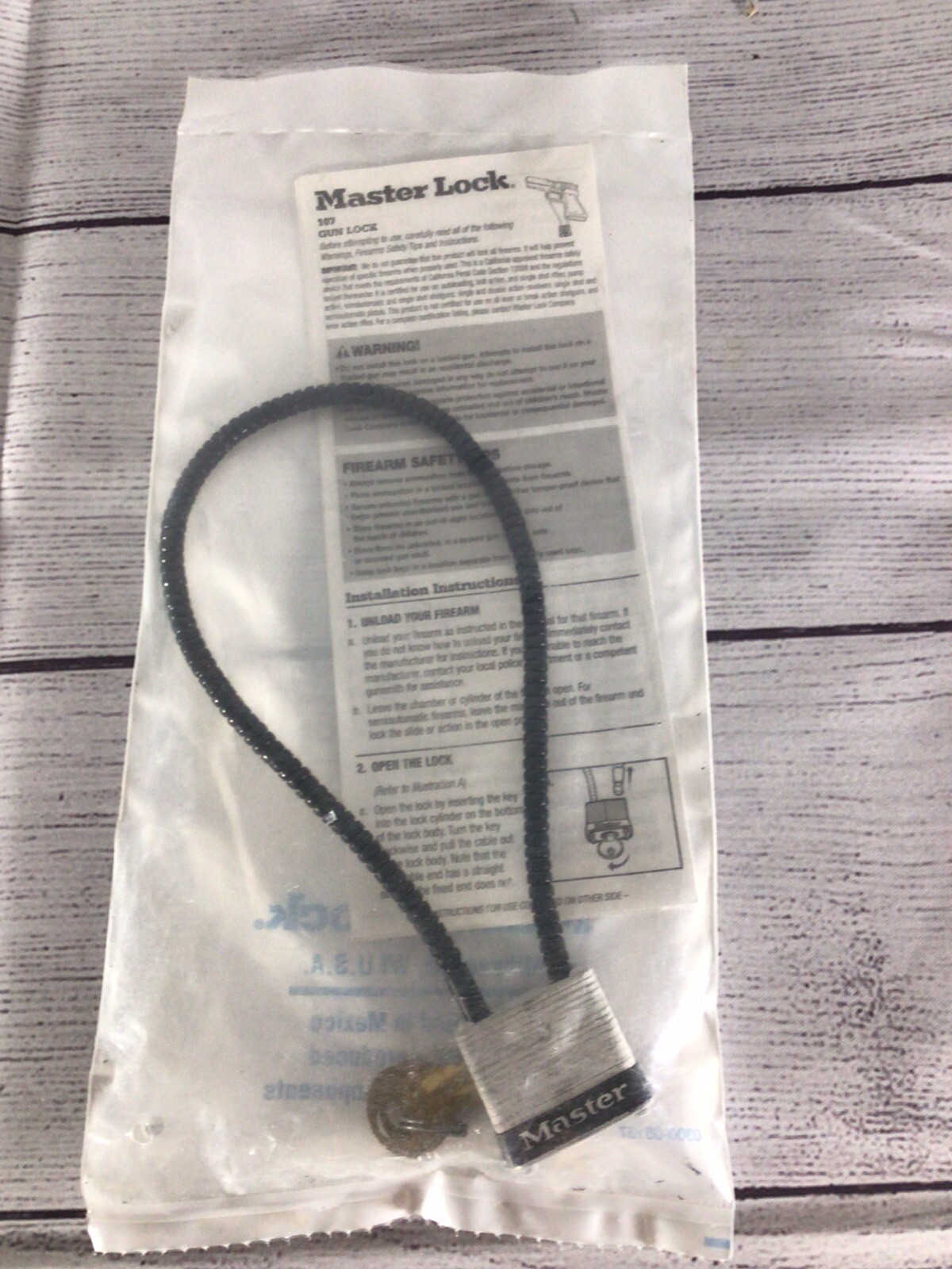 Master Lock Braided Steel Cable Gun Lock 107 (344231508271)