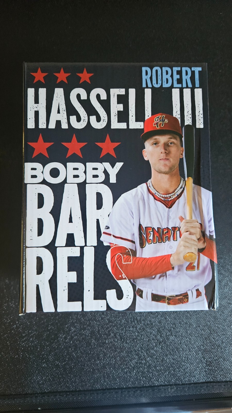 Robert Hassell Bobby Barrels Harrisburg Senators Bobblehead SGA 6/2/2026