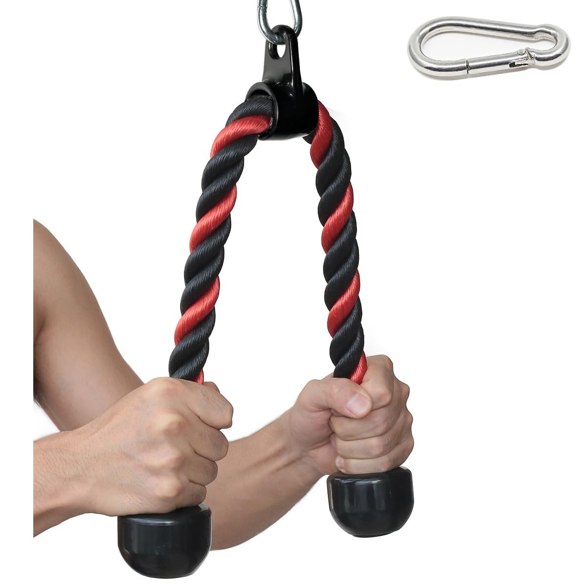 Tricep Rope 27 & 36 inches 2 Colors Fitness Attachment Cable Machine Pulldown...