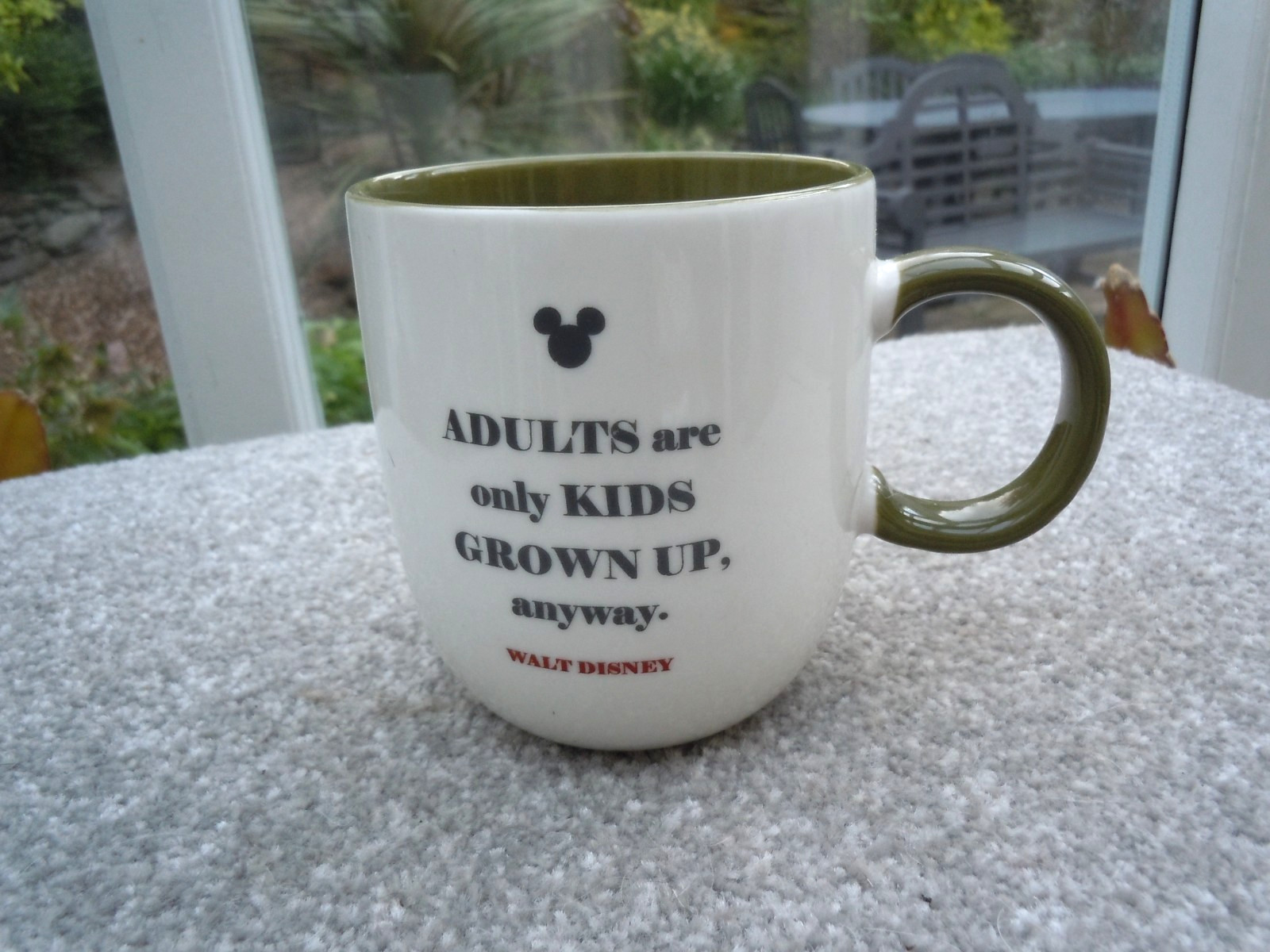 Walt Disney slogan Mickey Mouse Dunelm Adults are only Kids Grown Up mug