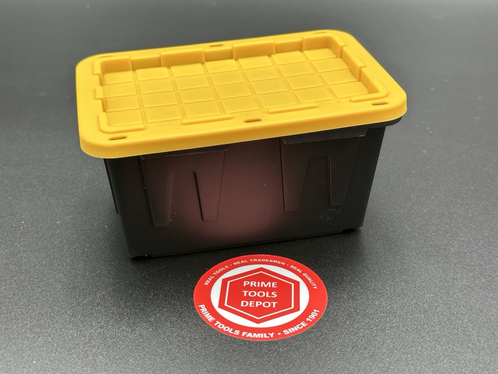 Teeny Commander MINI Black Stackable Tote 0.38QRT with Standard Snap Lid