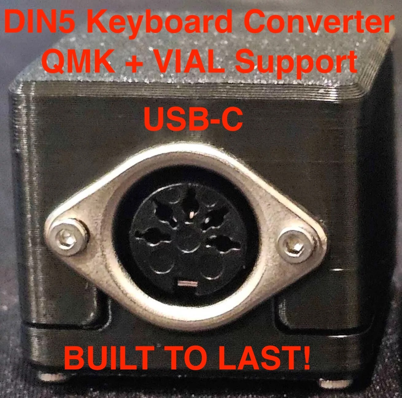 DIN5 XT AT Vintage Keyboard Remappable Soarers Converter QMK VIAL USB-C