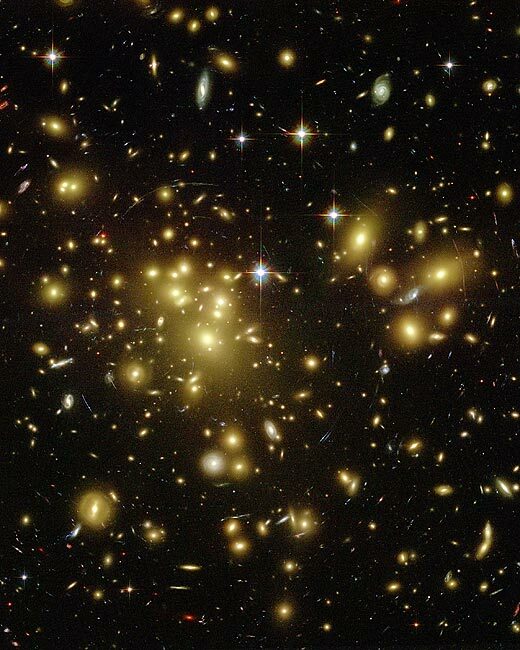 MASSIVE GALAXY CLUSTER HUBBLE SPACE TELESCOPE 8x10 GLOSSY PHOTO PRINT