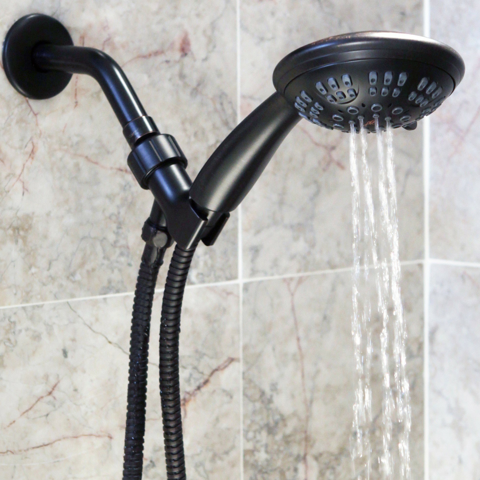 6 Function Handheld Shower Head Kit (Aqua Elegante) - Oil-Rubbed Bronze- 2.5 GPM
