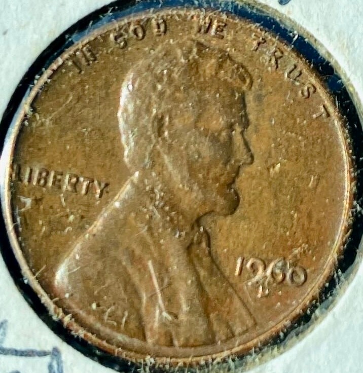 1961 D & 1960 D LINCOLN CENT LAMINATION OBVERSE