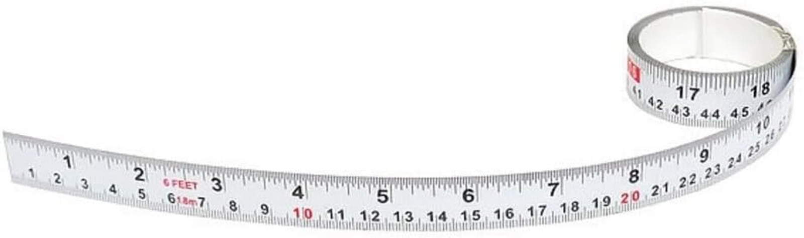 50014 Adhesive-Backed Bench Tape 3/4" X 6'/1.8M; L-R; 16Ths Top, Mm Bottom; Whit