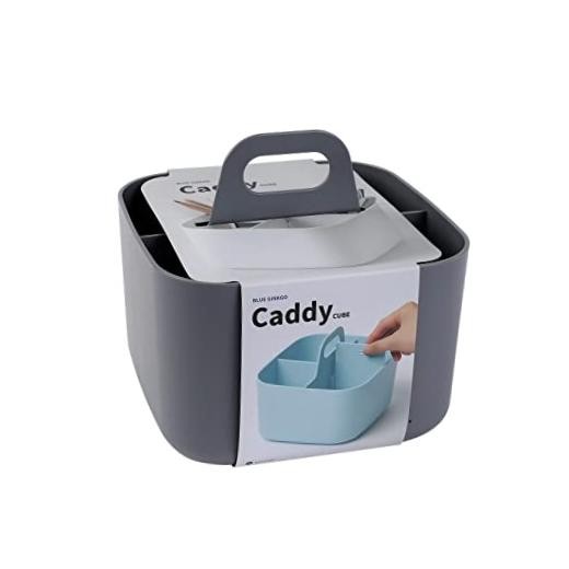 Stackable Organizer Caddy, Dark Grey, Made in Korea | Portable. Square GREY