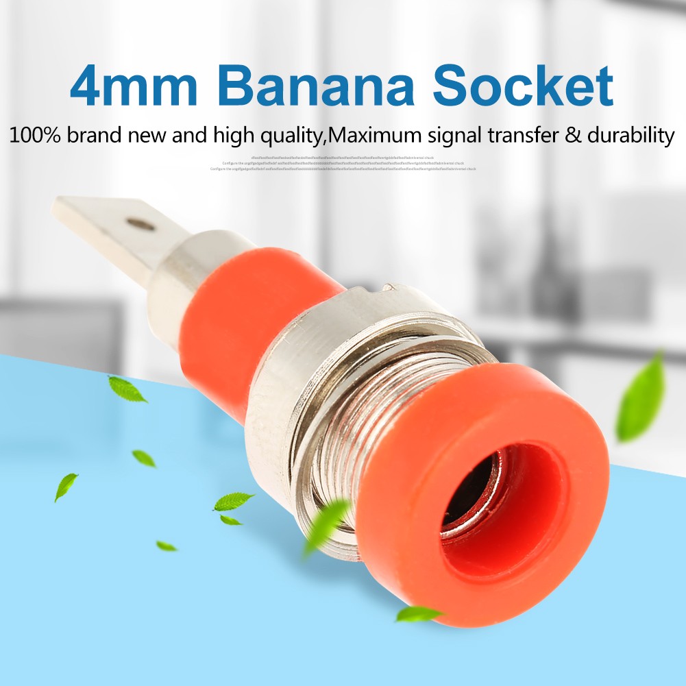 10 PCS Mixed Color Banana Socket 4.0mm Jack For Panel Mounting Test Probes New
