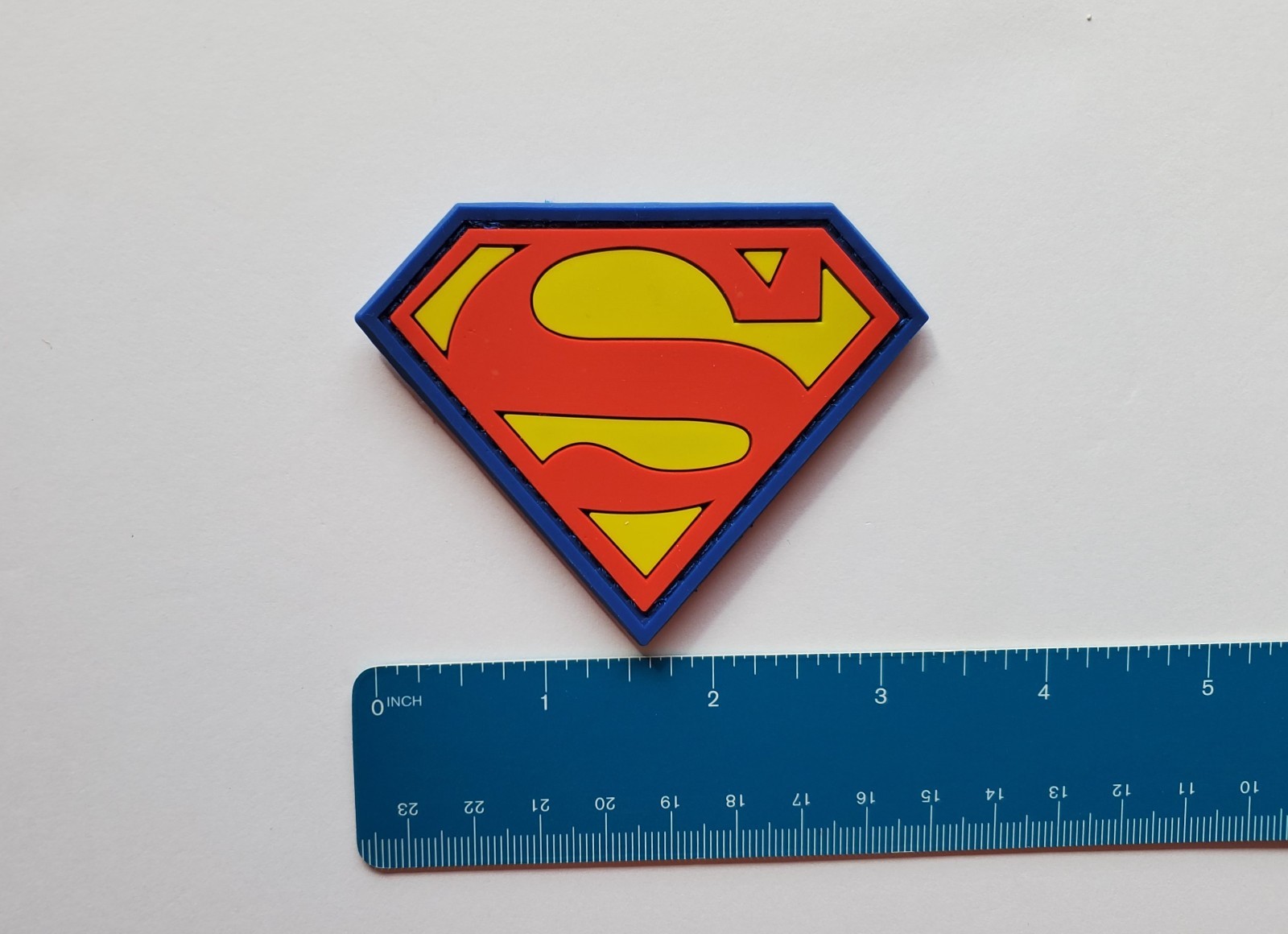 Superman Chest Logo Emblem PVC Morale Patch Hook & Loop 2.25" x 3.5" Ships Free