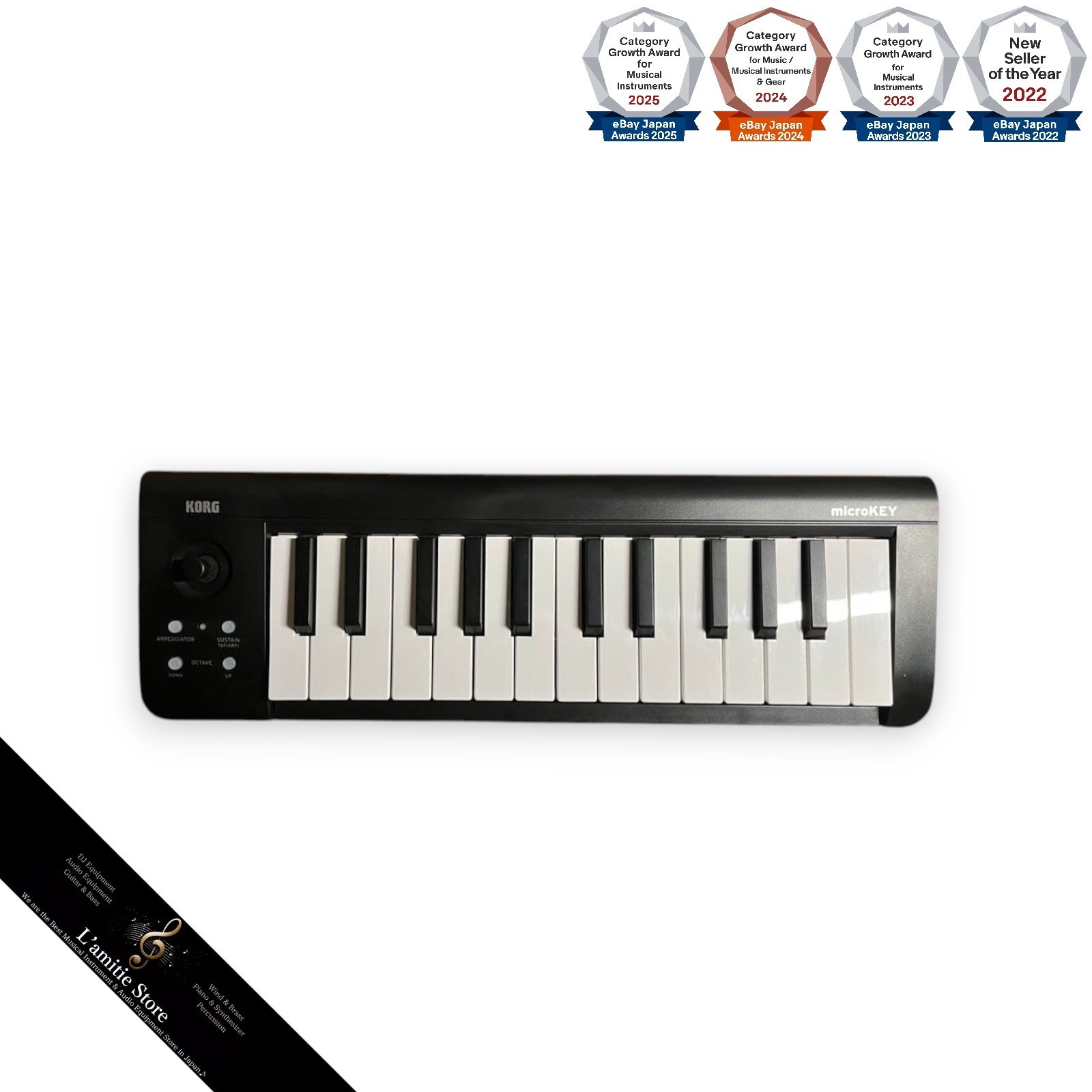 Korg microKEY-25 BK USB MIDI Keyboard Controller 25-Key Black Portable JP Used