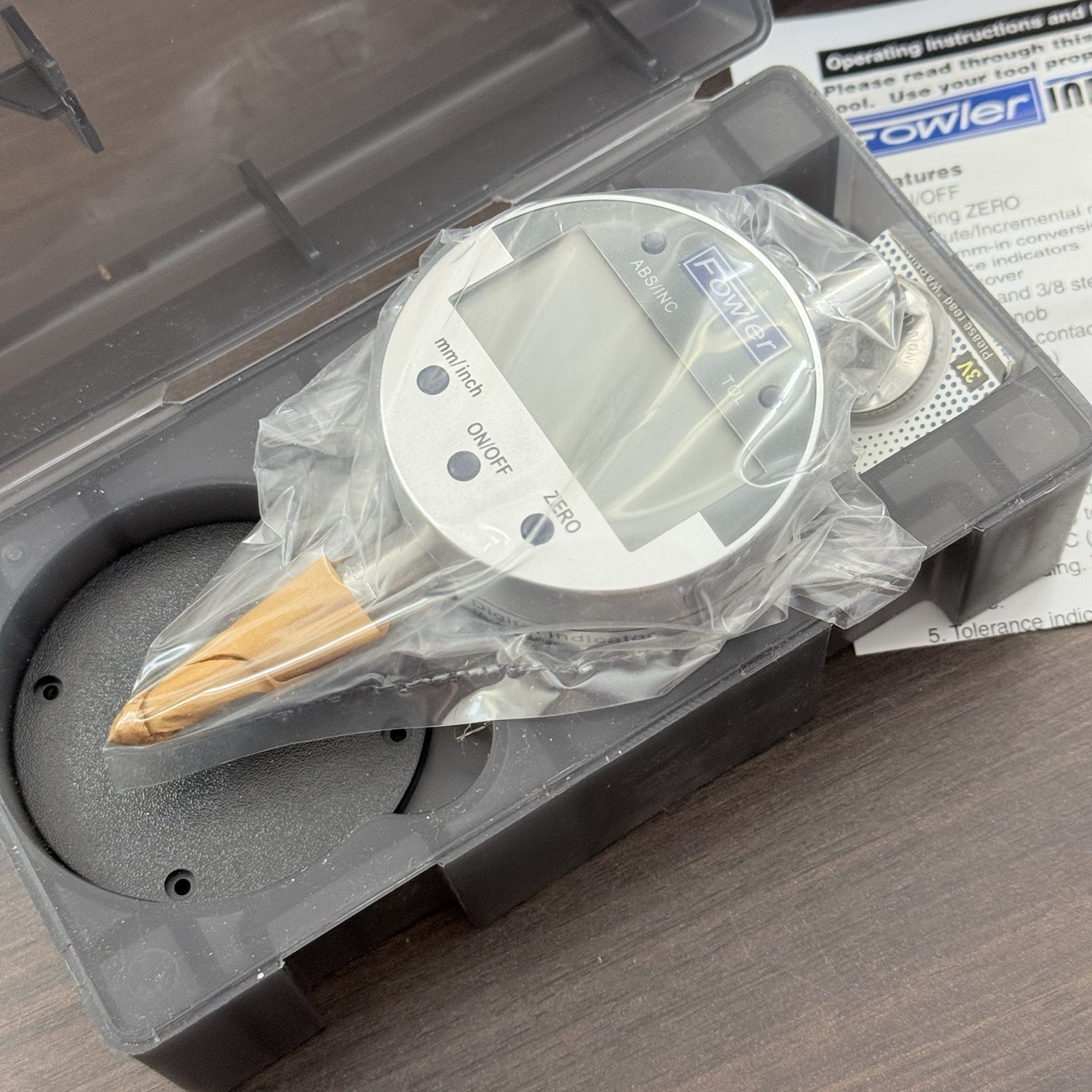 Fowler Digital Indicator .5" Range .0005" Res Lug And Flat Back 54-520-255-0