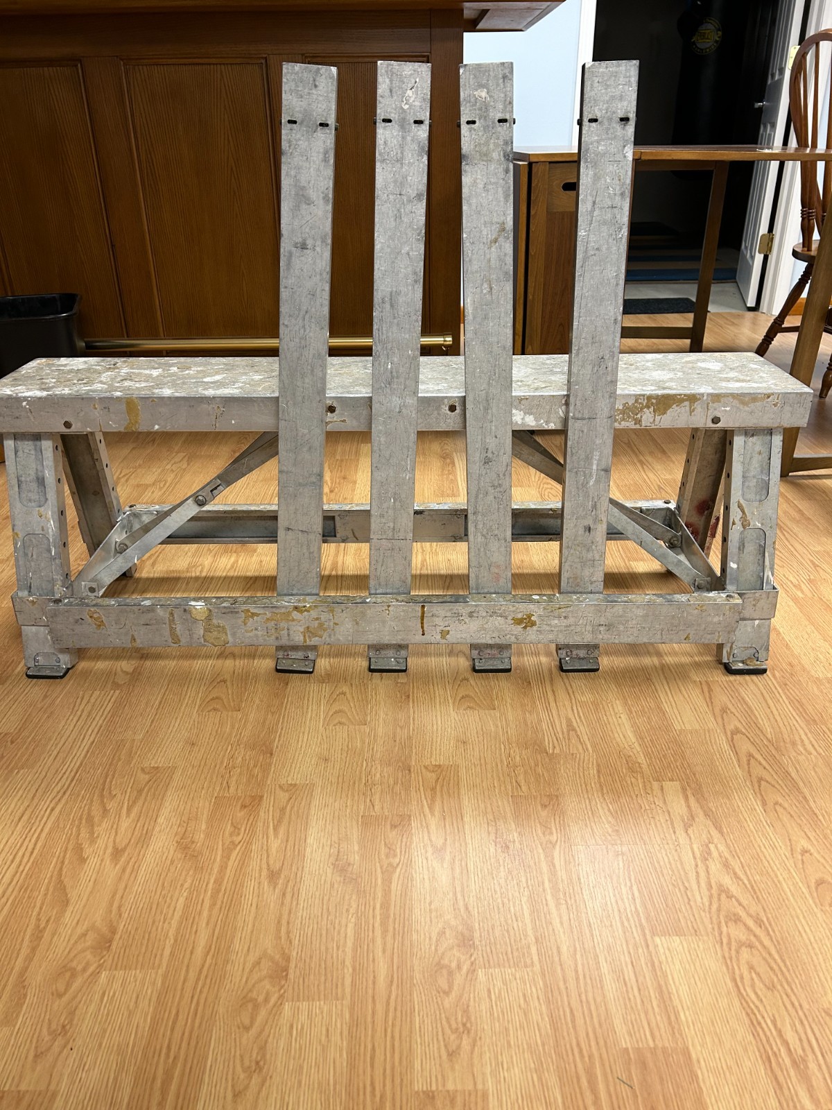 Drywall Bench with assorted tools