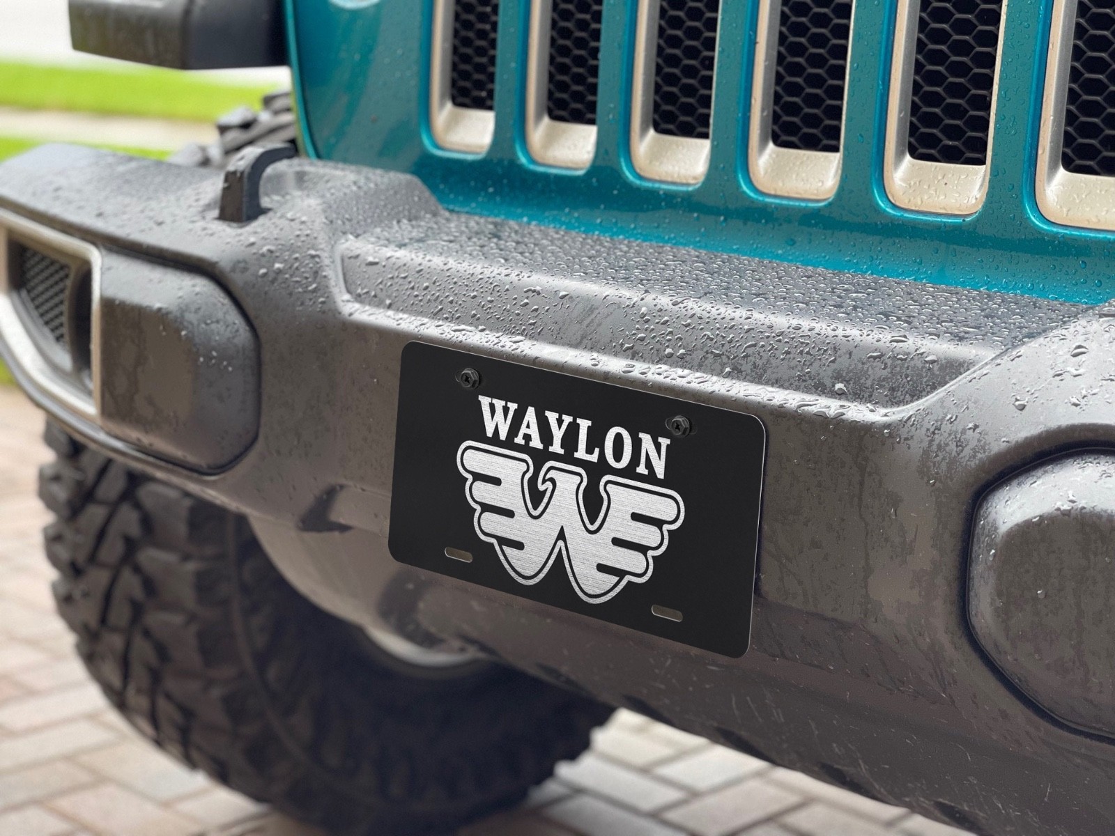 Laser Engraved Waylon Jennings License Plate