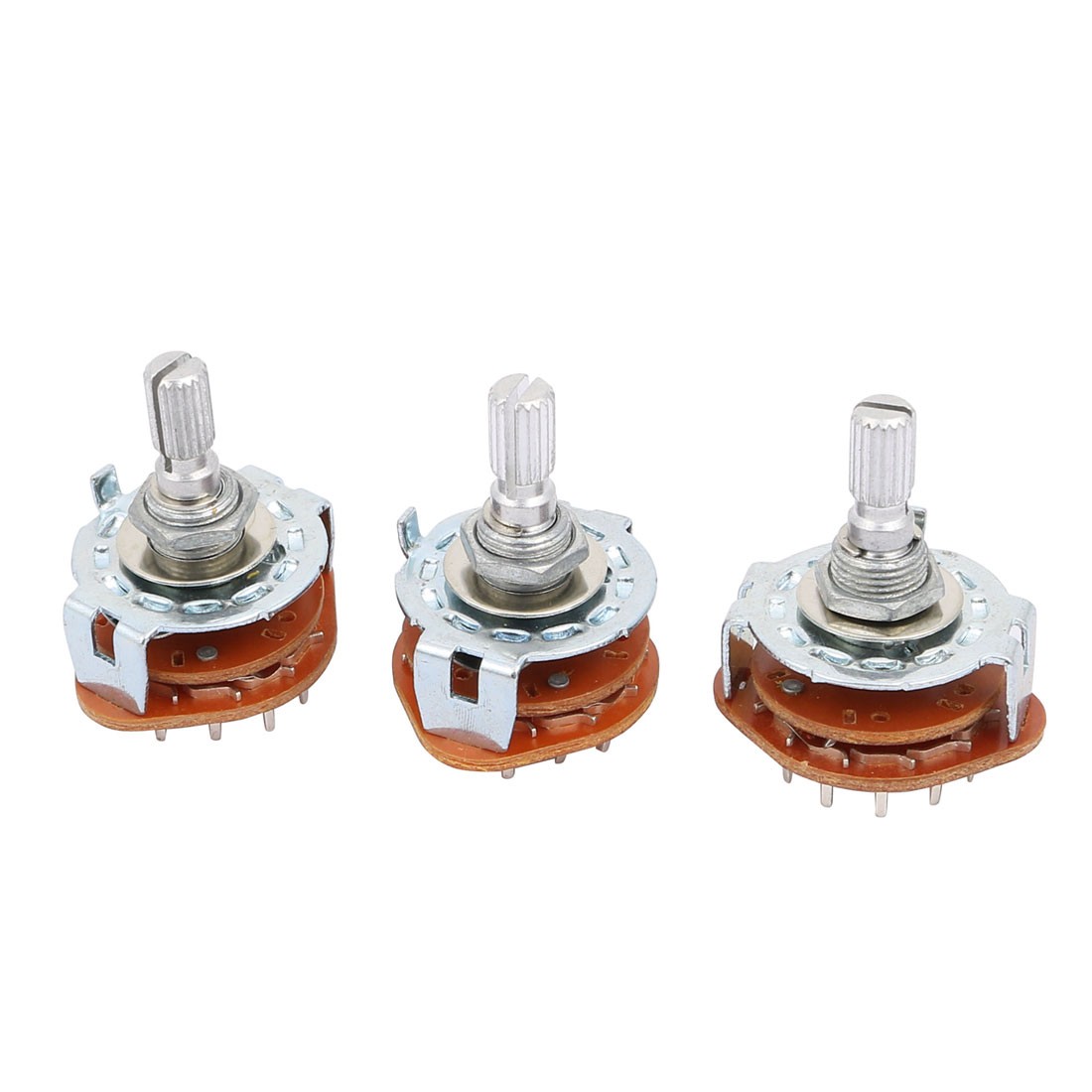 3 Pcs 6mm Dia Shaft 2P6T 2 Pole 6 Position Band Channel Selector Rotary Switch