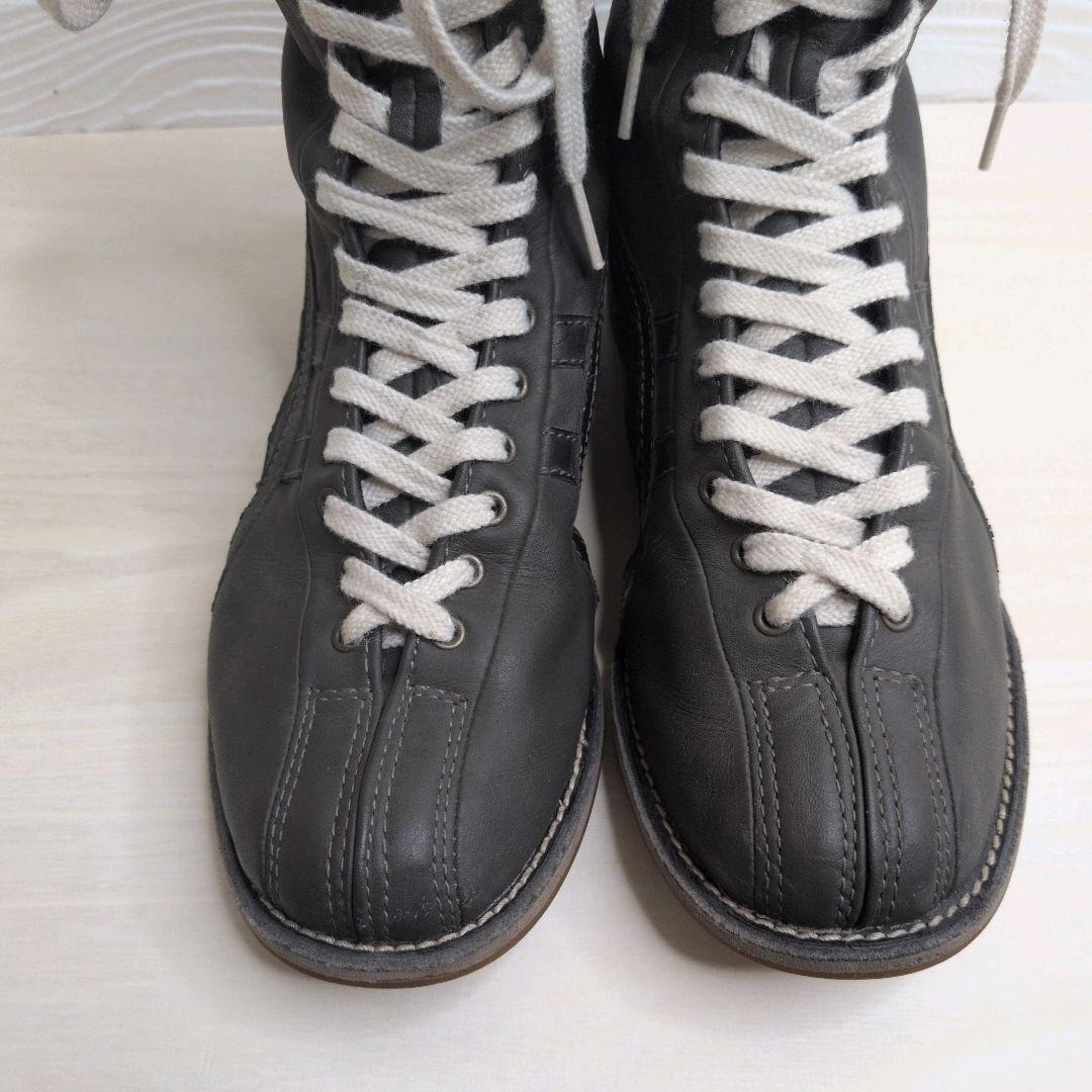 ONITSUKA TIGER Boxing Shoes THL315 Gray Leather Ring Shoes US Women’s Small Rare