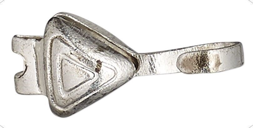 Bead Tips, 100 Antiqued Silver Plated Brass 9x5mm Triangle to Hide Knots