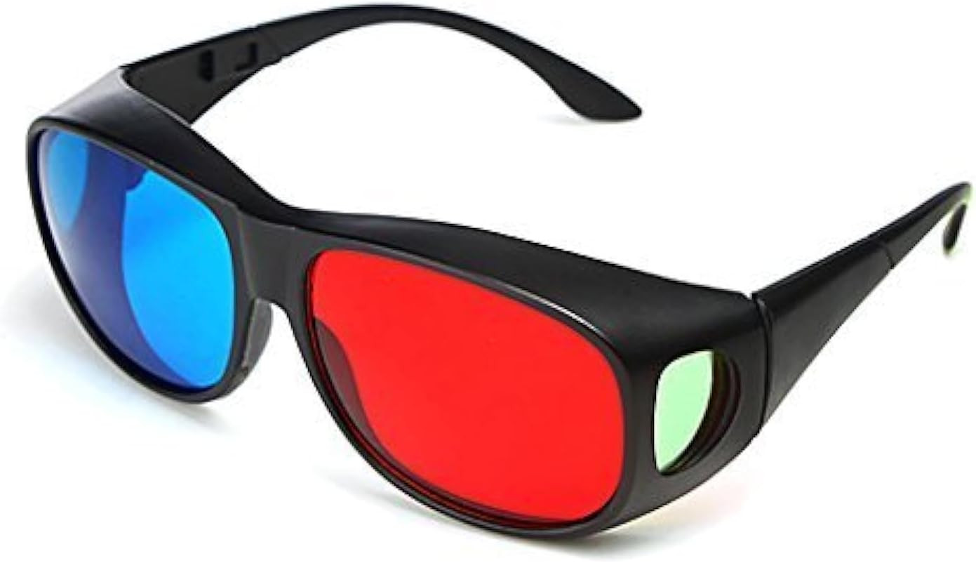 Red-Blue 3D Glasses/Cyan Anaglyph Simple Style 3D Glasses 3D Movie Game-Extra Up