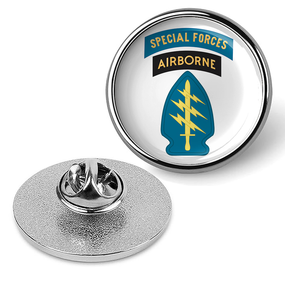 US Army Special Forces Pin Lapel Tie Badge Military Emblem Suit Shirt - Silver