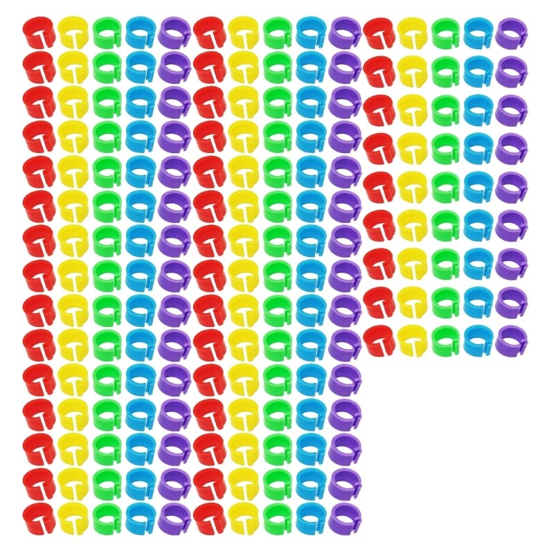 200Pcs Pet Bird Rings Leg Rings Labels for Bird Management Pigeons Accessory