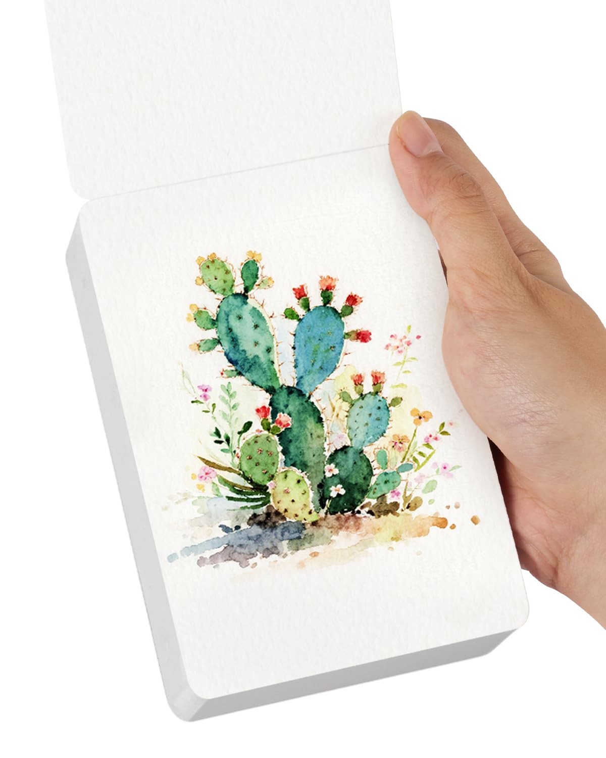 Mini Watercolor Sketchbook 60 Sheets 100% Cotton Cold Press 300gsm 3.5x5.1 In