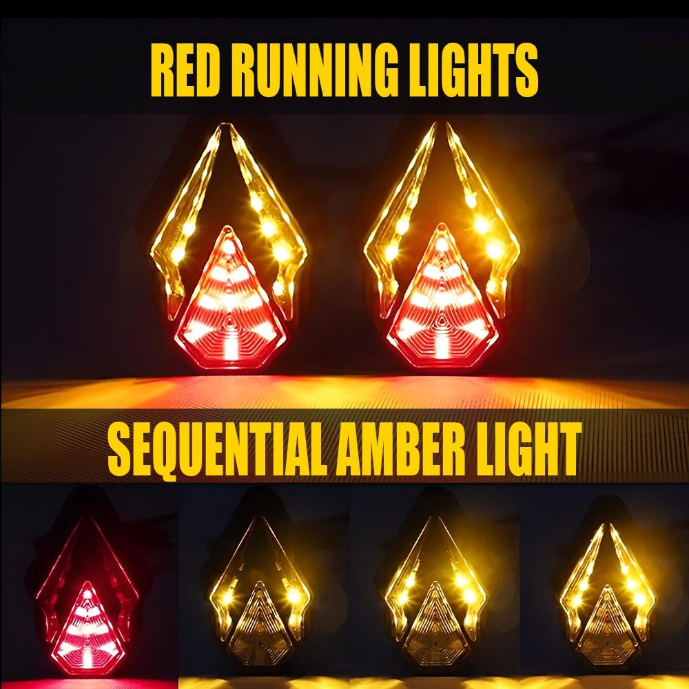 2x Motorcycle LED Flush Mount Turn Signals Indicator Blinker Light For Honda