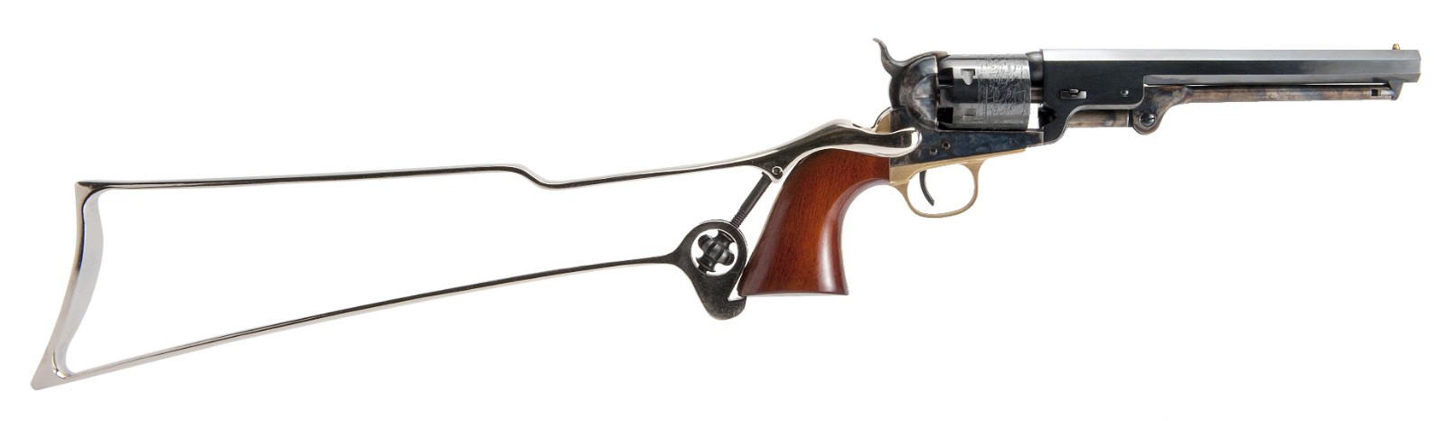 Cimarron Skeleton Shoulder Stock Uberti 1851 1860 1861 Black Powder Revolvers