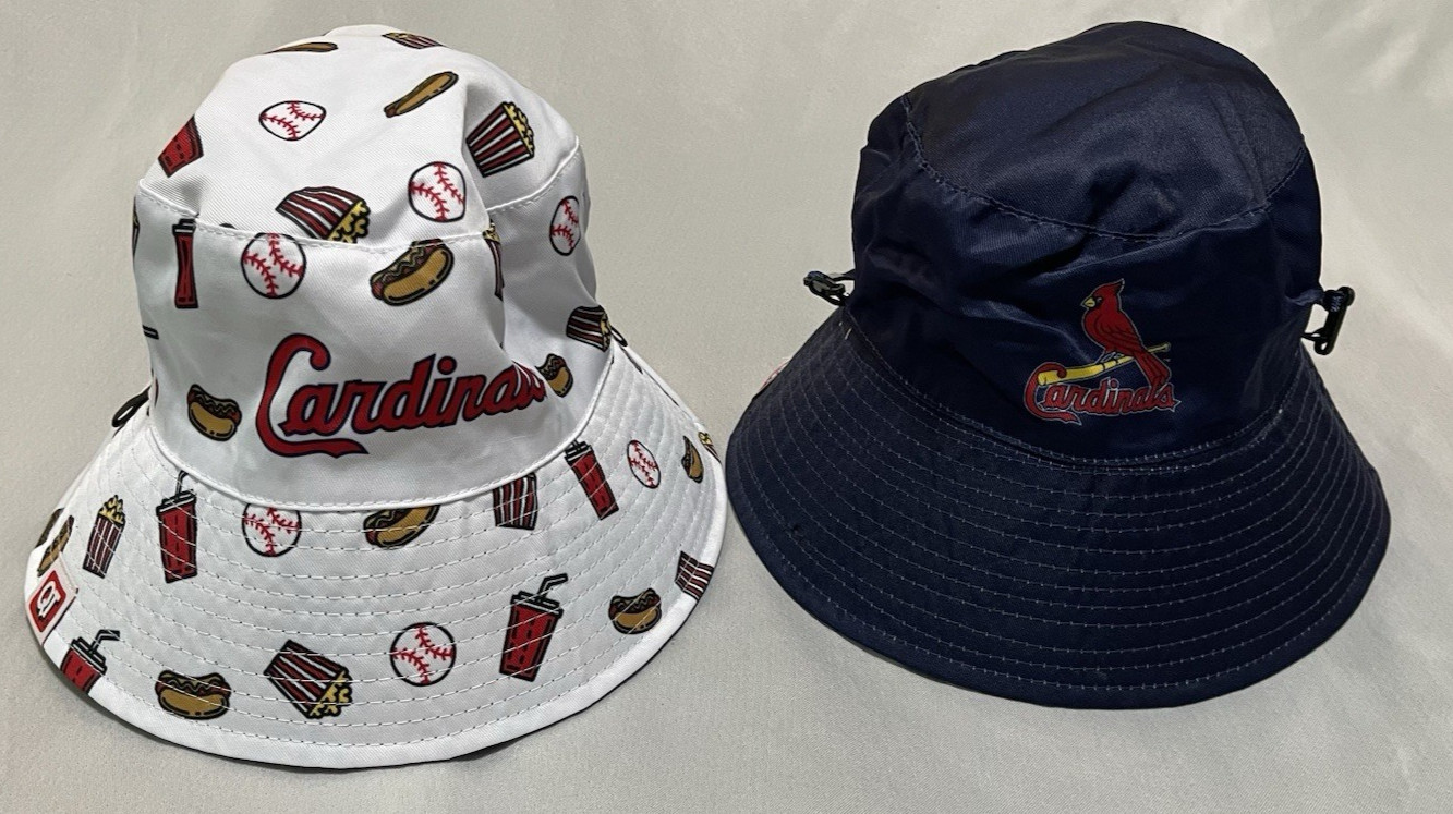 MLBSt Louis Cardinals Bucket Hat Reversible White Navy Adjustable Baseball NEW