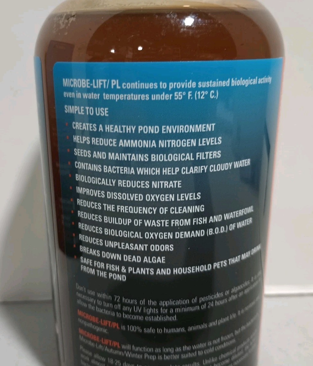 MICROBE-LIFT PL Pond Bacteria and Outdoor Water Garden Cleaner Safe for Live USA