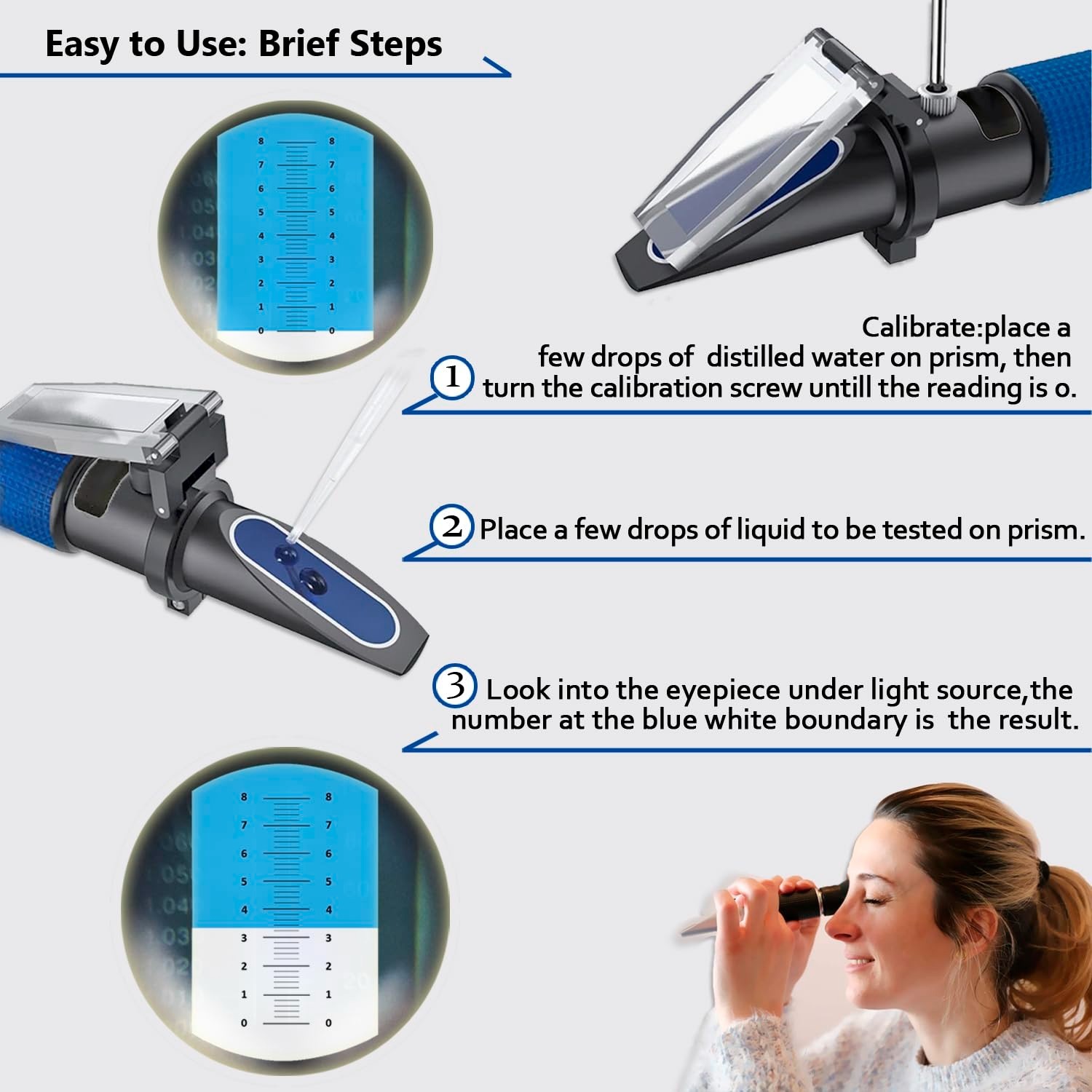 Brix Meter Refractometer for Sugar Content Testing=