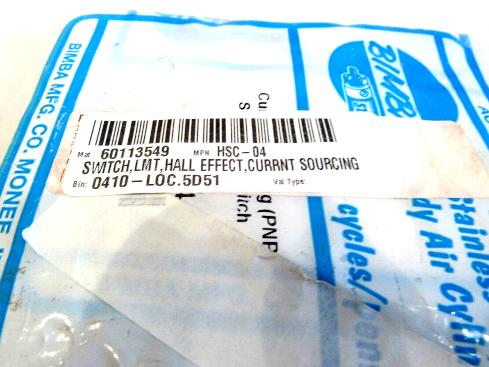 NEW BIMBA HSC-04 LIMIT SWITCH HSC04