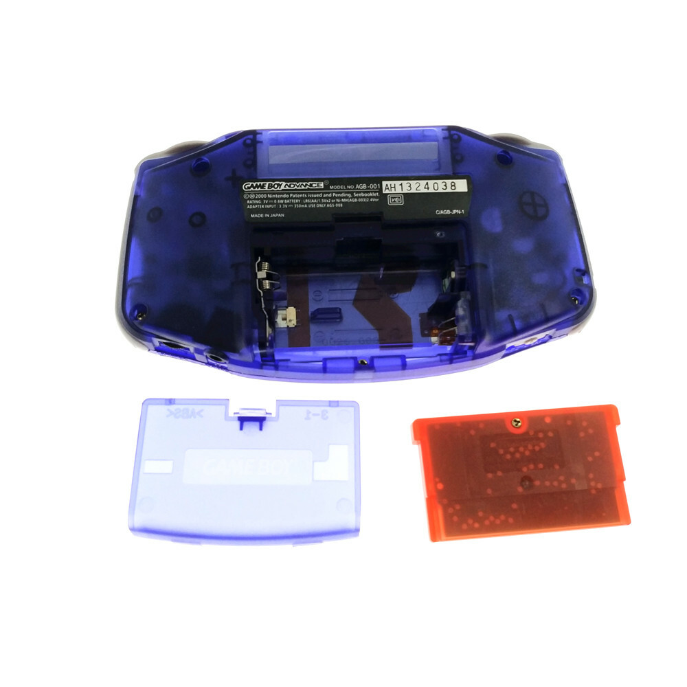 Clear Blue Pokemen AGS-101 Backlight Backlit Screen Game Boy Advance GBA Console