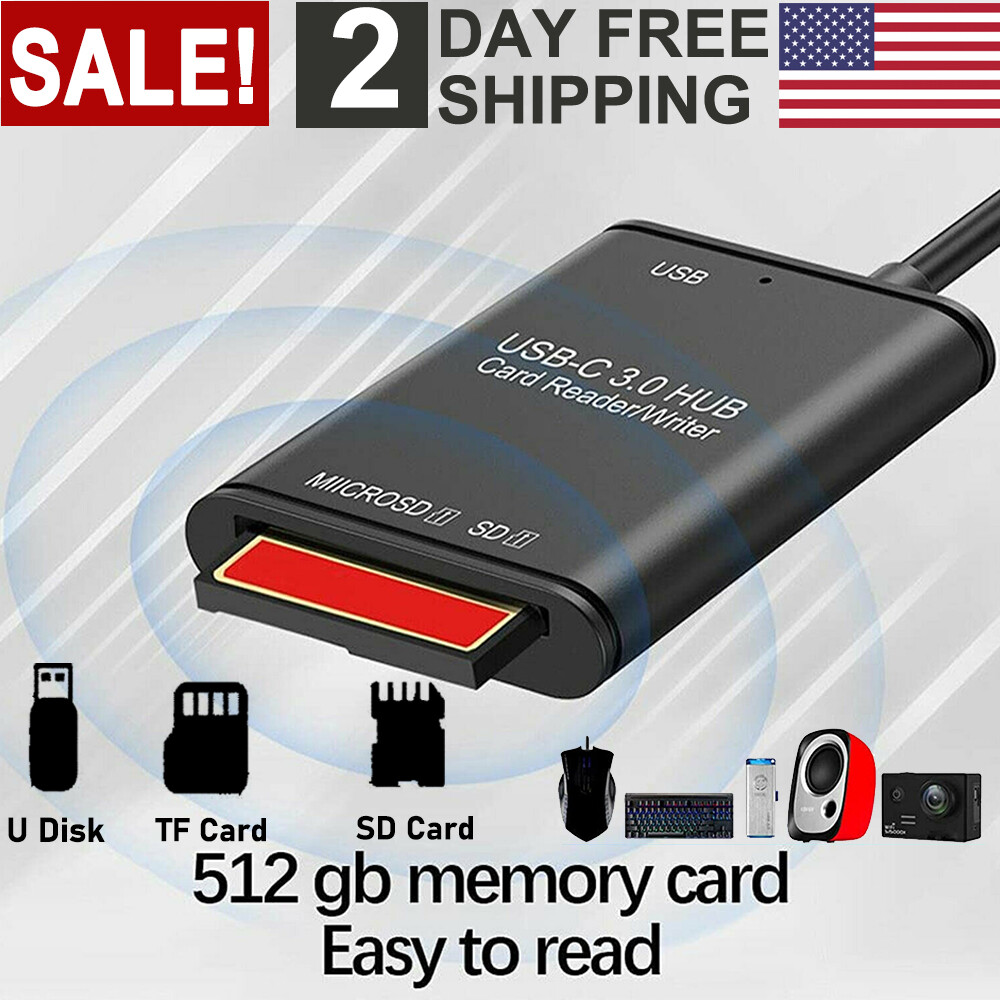 3 in 1 Type C USB OTG Adapter SD/TF Card Reader For Samsung Android Phone