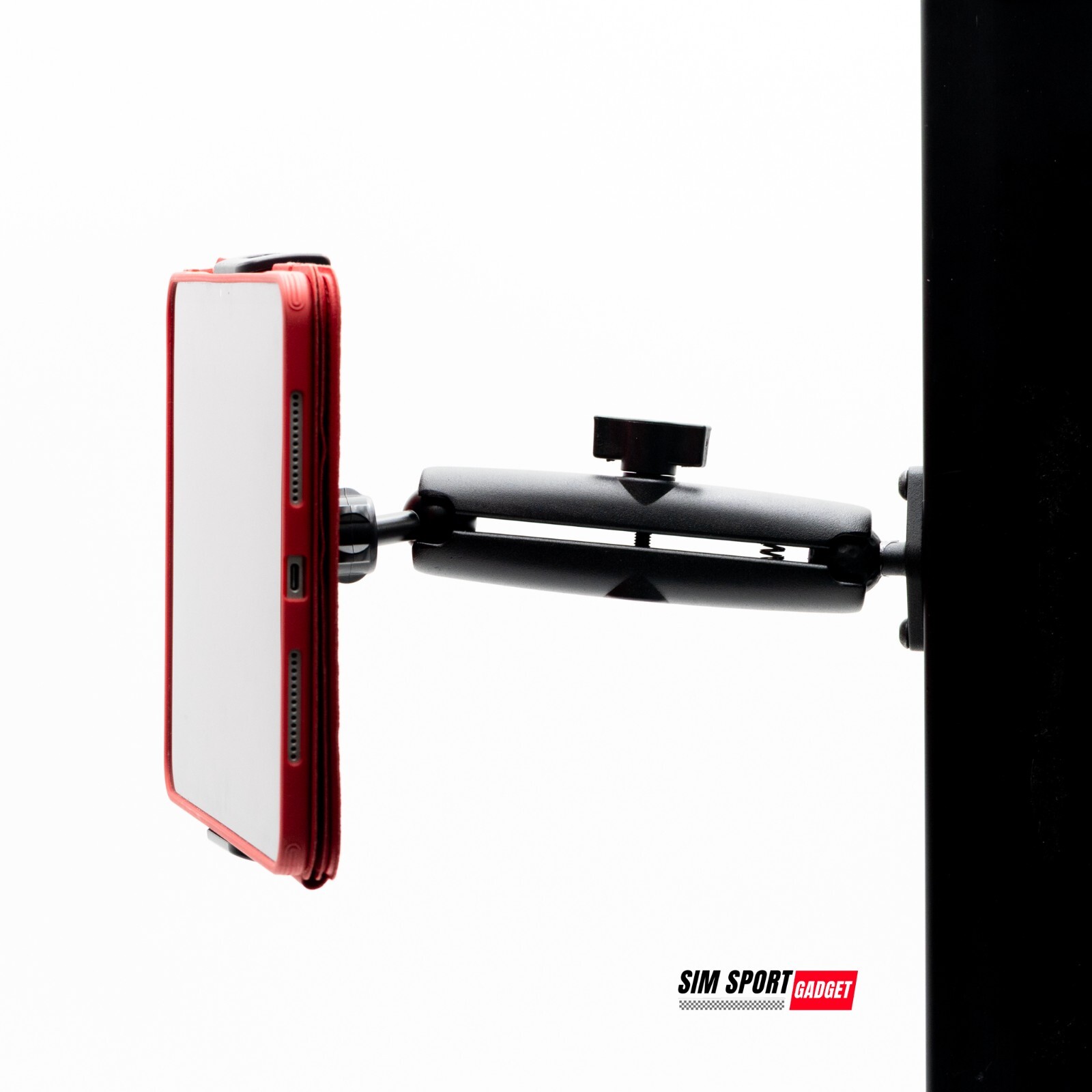 Heavy-Duty Tablet Holder for Sim Rig | Adjustable Swivel Mount | Sim Racing |
