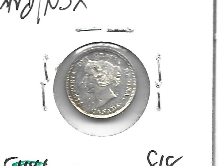 Canada Five Cents 1888 AU details