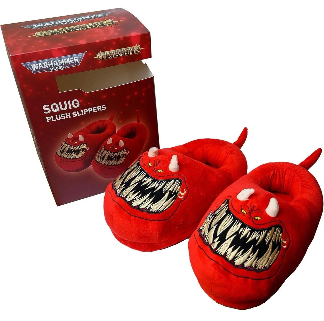 Warhammer Squig Plush Slippers Games Workshop 40k Age of Sigmar 40,000 Red Orks