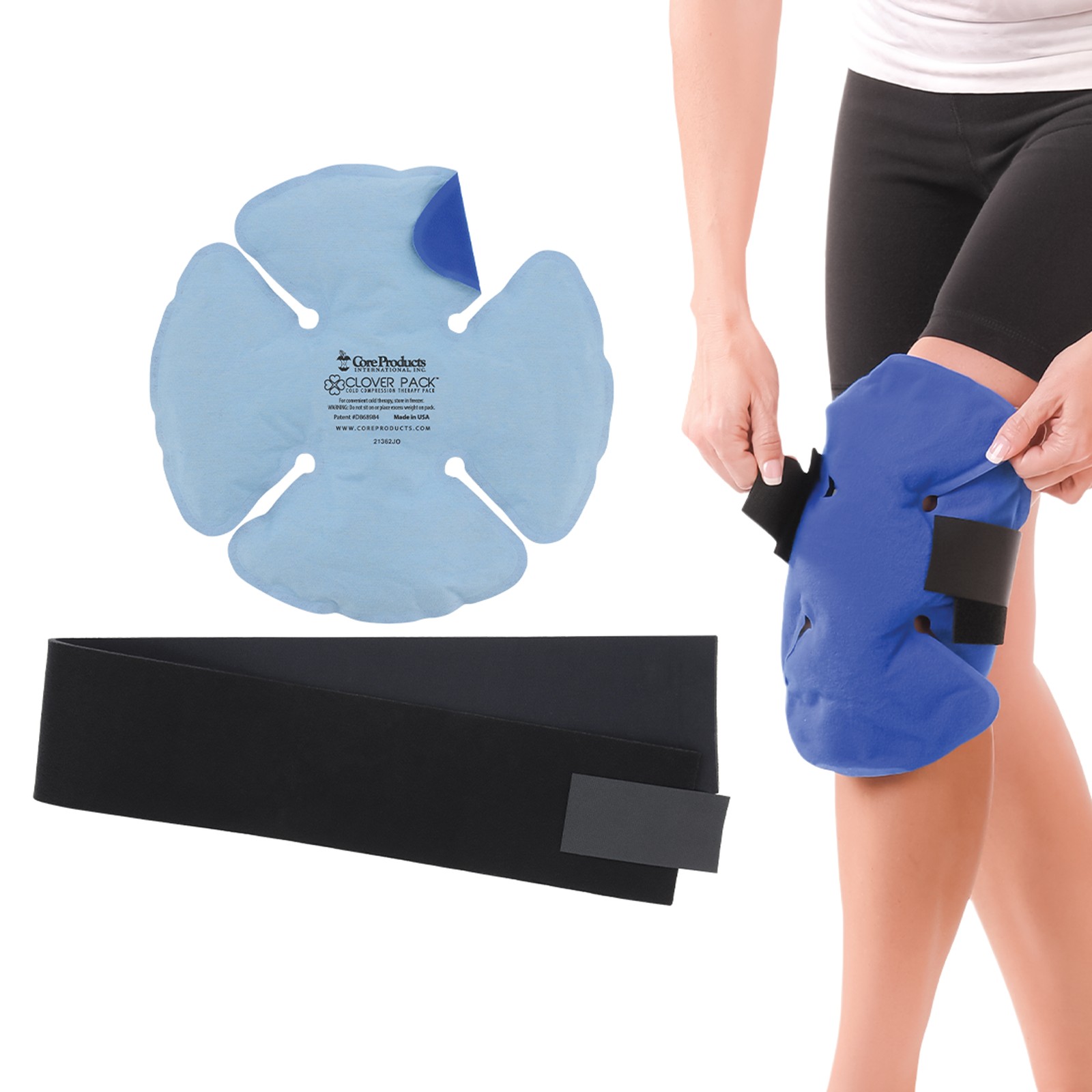 Core Products Clover Pack Cold Compression Therapy Pack, Helps Inflamed Joints