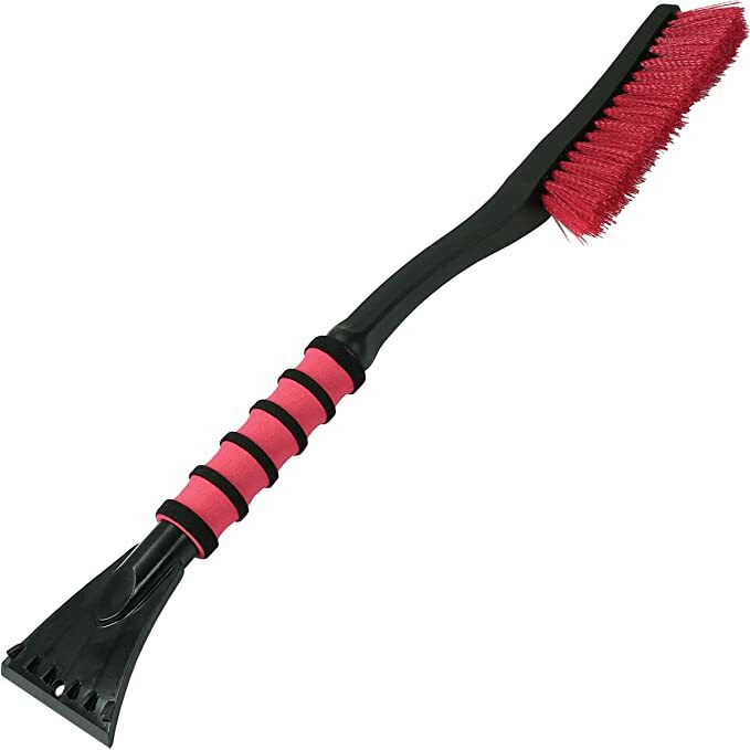 2 Pack Mallory  25 inch  Snow Brushes with Scraper Foam Grip Handle Color Varies