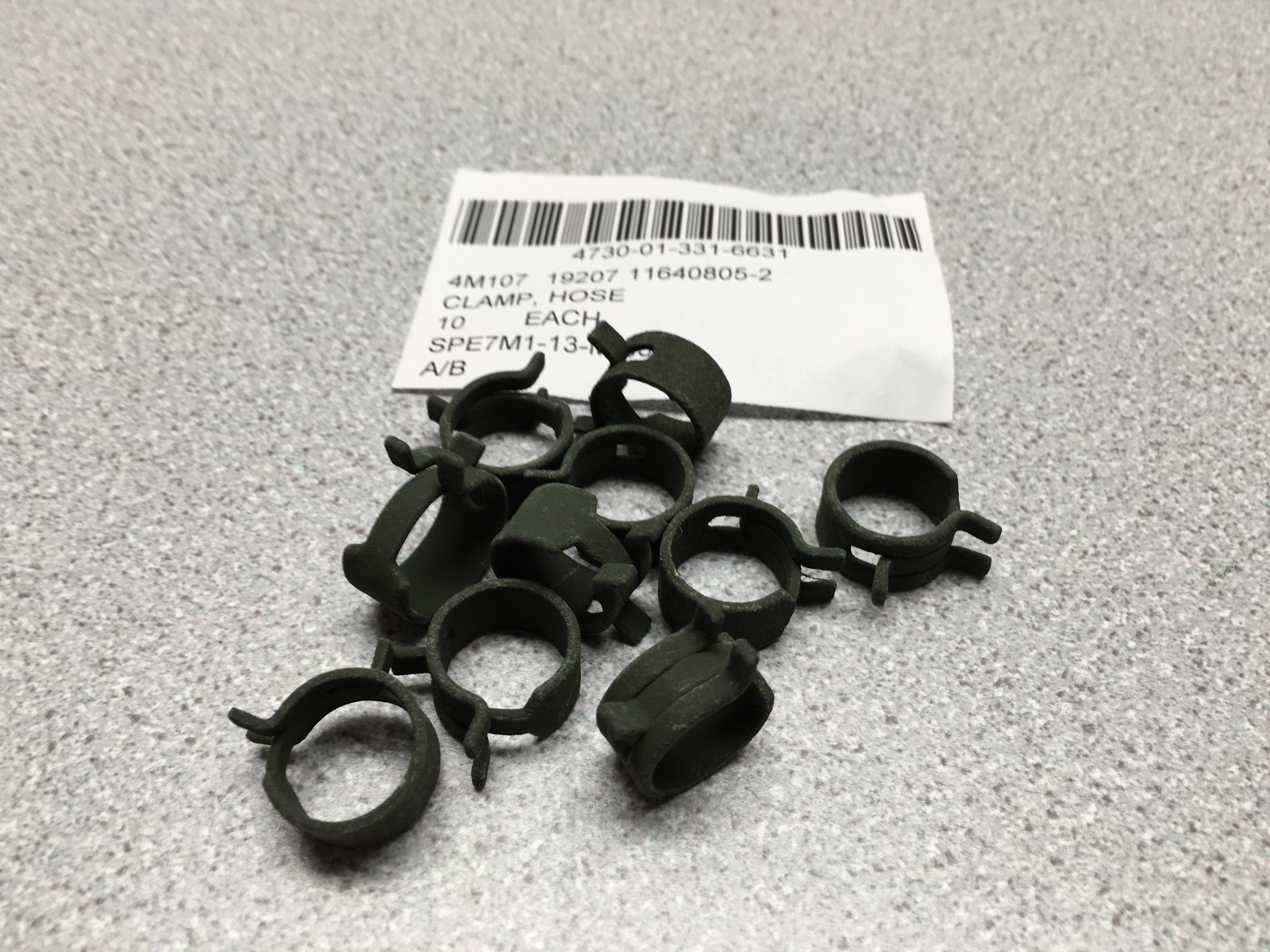 QTY 10 NEW m939  0.520 Steel Hose Clamp Band 1164085
