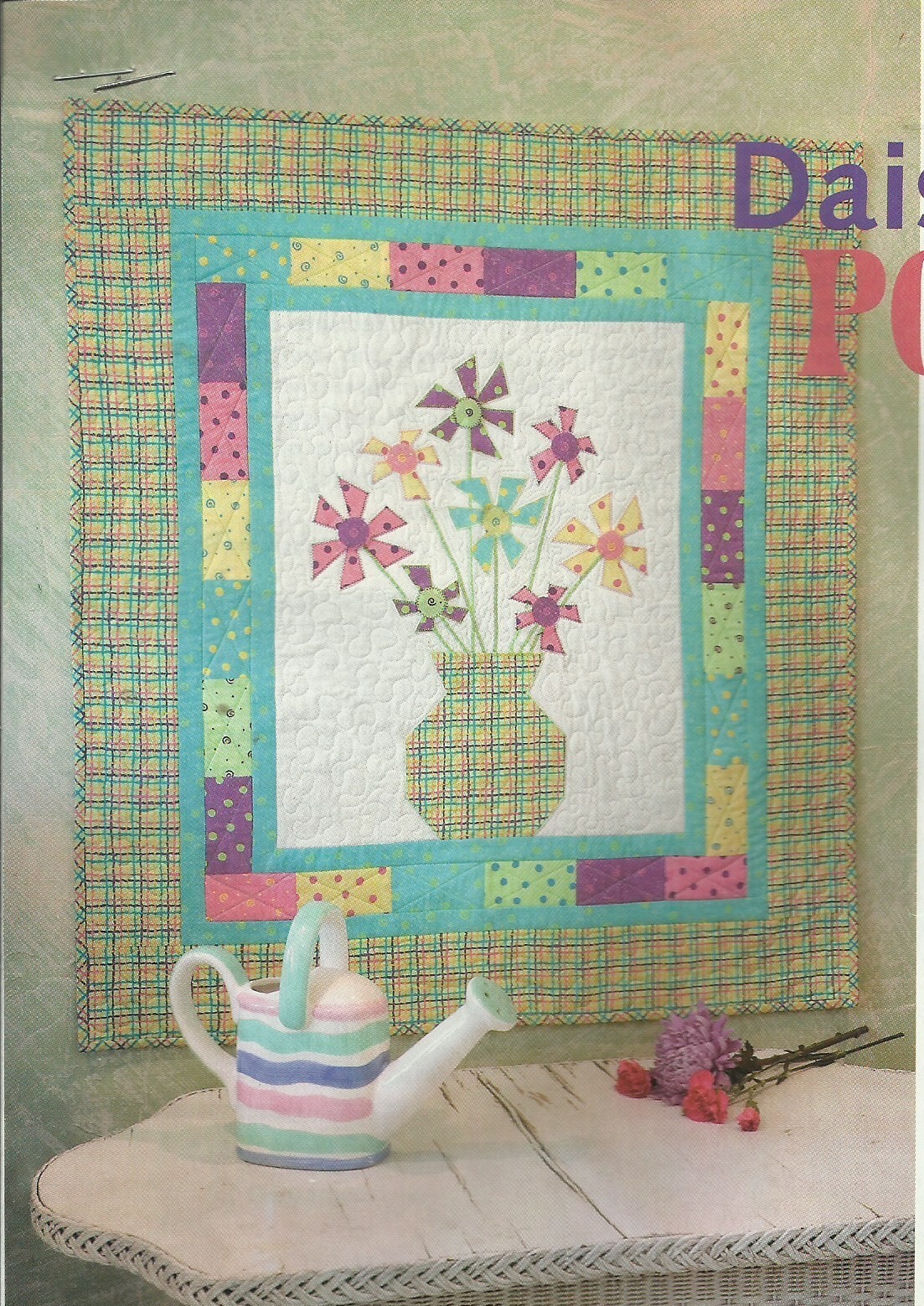 B0214 DAISY POWER WALLHANGING  QUILT PATTERN/INSTRUCTIONS